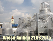 Fotos Aufbauzeit Oktoberfest München 2015 Wiesnaufbau Fotos und Video vom 21.08.2015 - Tag 40 des Wiesn-Aufbaus 2015  (©Foto: Marikka-Laila Maisel)